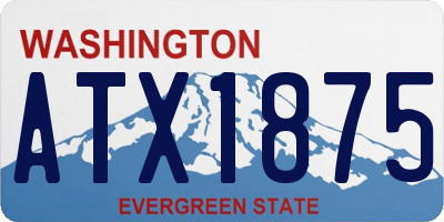 WA license plate ATX1875