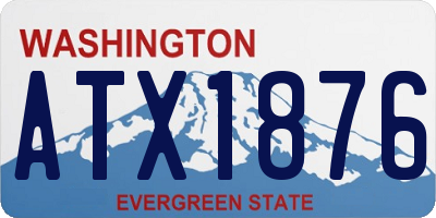 WA license plate ATX1876
