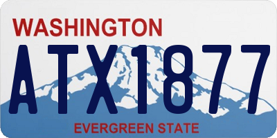 WA license plate ATX1877