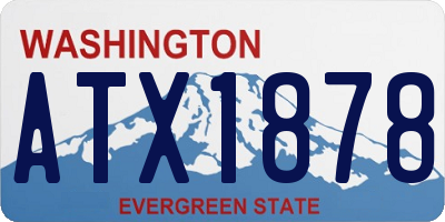 WA license plate ATX1878