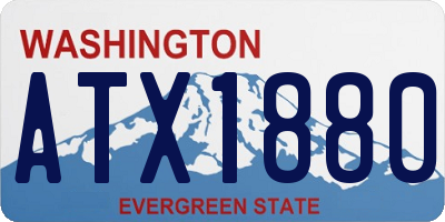WA license plate ATX1880