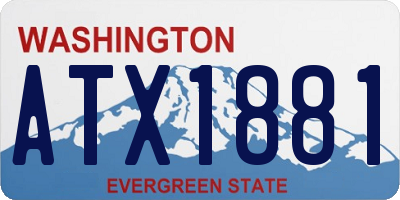 WA license plate ATX1881