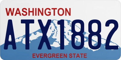 WA license plate ATX1882