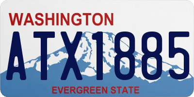 WA license plate ATX1885