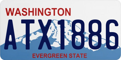 WA license plate ATX1886