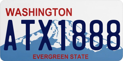 WA license plate ATX1888