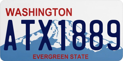 WA license plate ATX1889