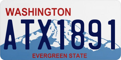 WA license plate ATX1891