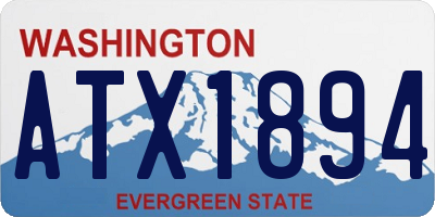 WA license plate ATX1894