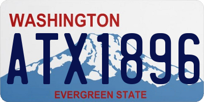 WA license plate ATX1896