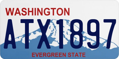 WA license plate ATX1897
