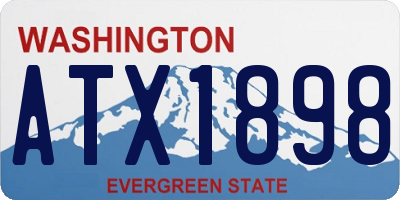 WA license plate ATX1898