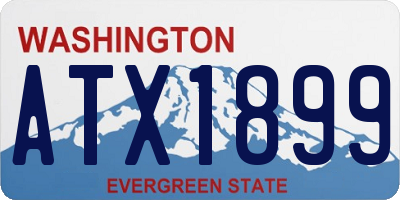 WA license plate ATX1899