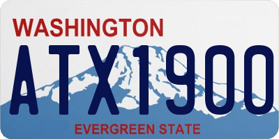 WA license plate ATX1900