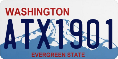 WA license plate ATX1901