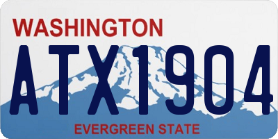 WA license plate ATX1904