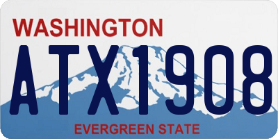 WA license plate ATX1908