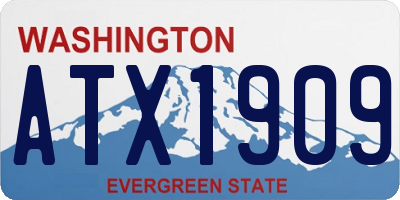 WA license plate ATX1909