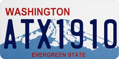 WA license plate ATX1910