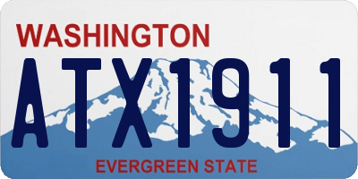 WA license plate ATX1911