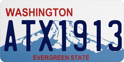 WA license plate ATX1913