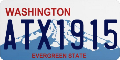 WA license plate ATX1915