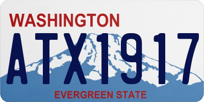 WA license plate ATX1917