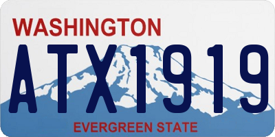 WA license plate ATX1919