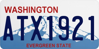 WA license plate ATX1921