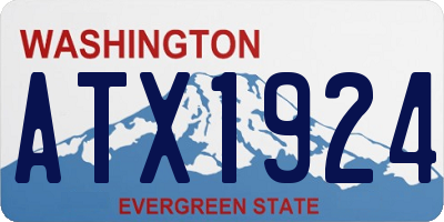 WA license plate ATX1924
