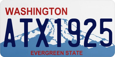 WA license plate ATX1925