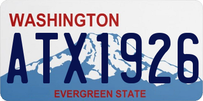WA license plate ATX1926