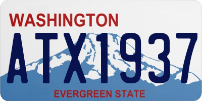 WA license plate ATX1937