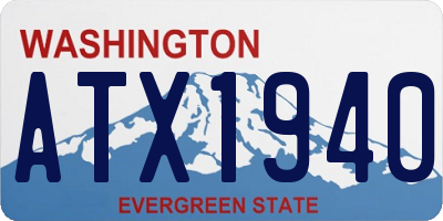 WA license plate ATX1940