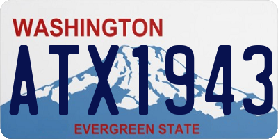 WA license plate ATX1943