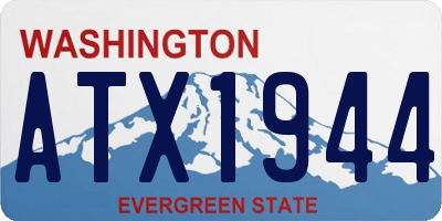 WA license plate ATX1944