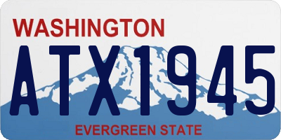 WA license plate ATX1945