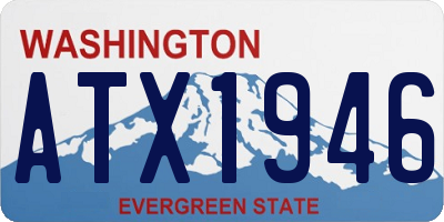 WA license plate ATX1946