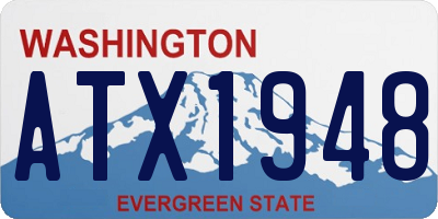 WA license plate ATX1948