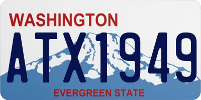 WA license plate ATX1949