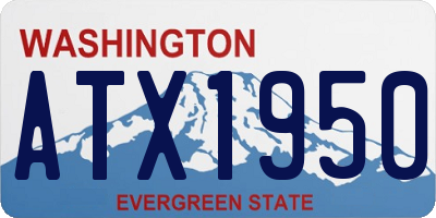 WA license plate ATX1950