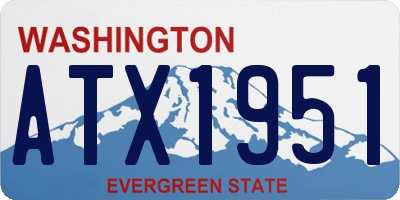 WA license plate ATX1951