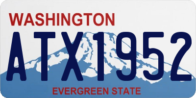 WA license plate ATX1952