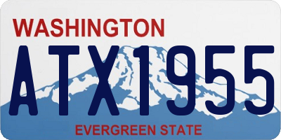 WA license plate ATX1955