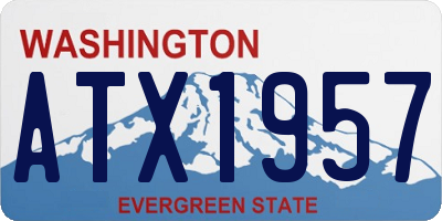 WA license plate ATX1957