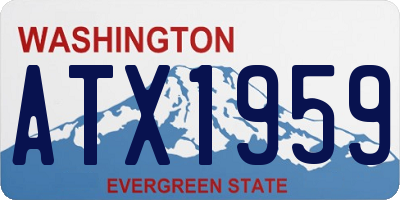 WA license plate ATX1959