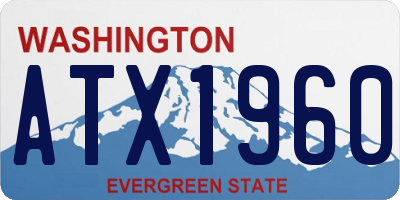 WA license plate ATX1960