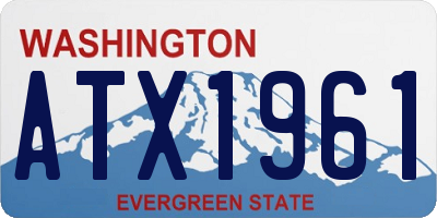 WA license plate ATX1961