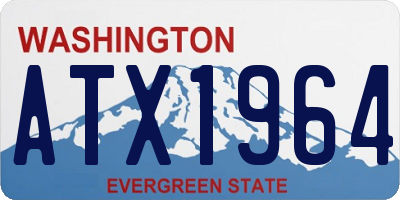WA license plate ATX1964