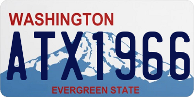 WA license plate ATX1966